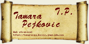 Tamara Pejković vizit kartica